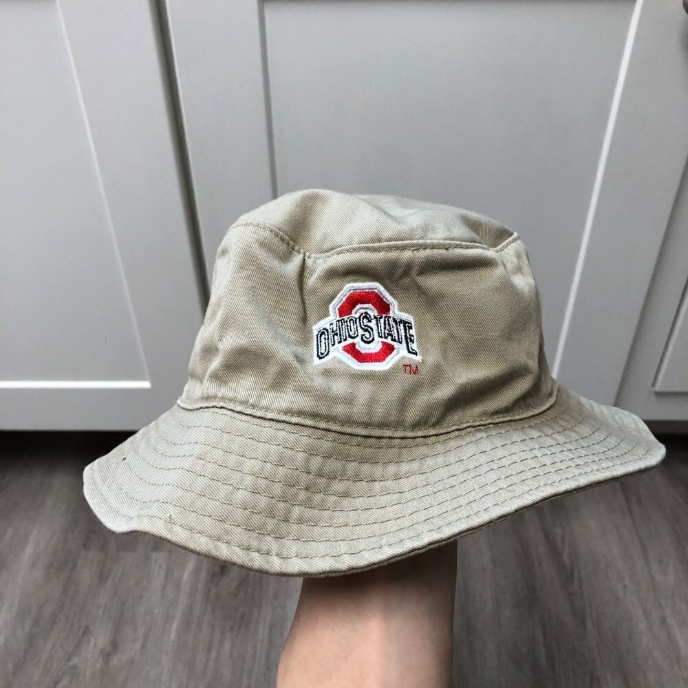 Ohio State Buckeyes Vintage Y2K Bucket Hat Khaki Tan Twin Enterprises Inc. - Picture 2 of 6